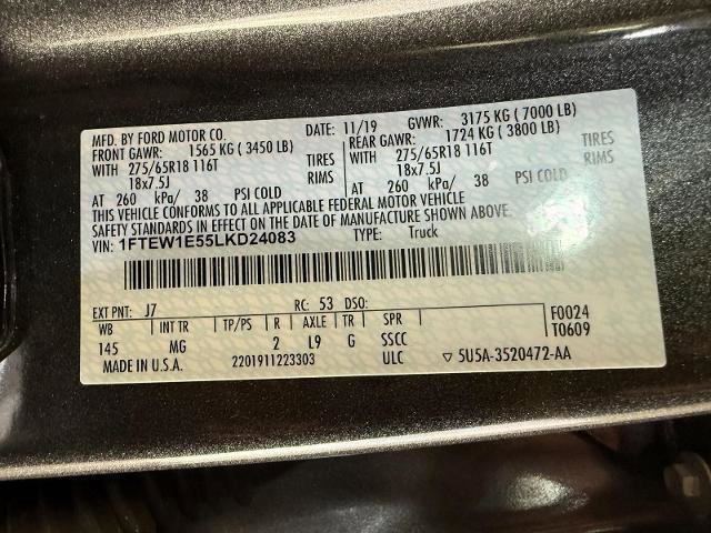 Certified 2020 Ford F150 XLT w/ Equipment Group 302A Luxury image 33