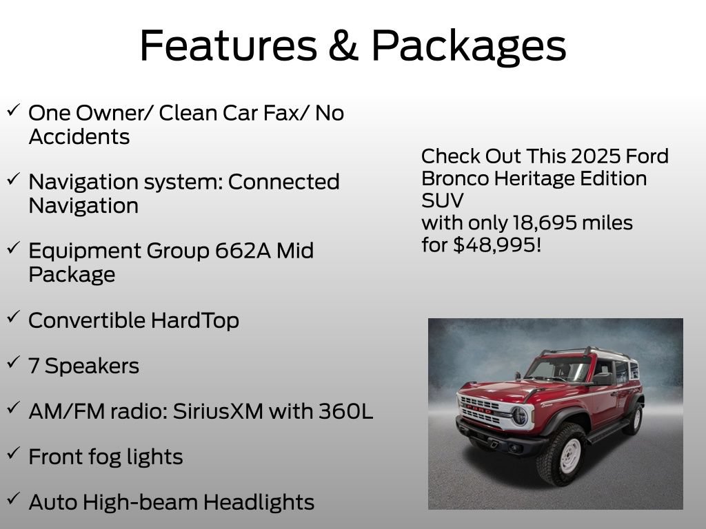 Certified 2025 Ford Bronco Heritage Edition AWD/4WD image 4