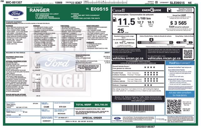 Certified 2025 Ford Ranger Lariat w/ Advanced Towing Package AWD/4WD image 36