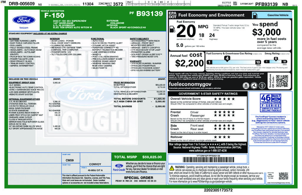 Certified 2023 Ford F150 XLT w/ Equipment Group 302A High AWD/4WD image 3