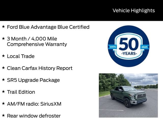 Used 2021 Toyota Tundra SR5 w/ Trail Edition AWD/4WD image 3