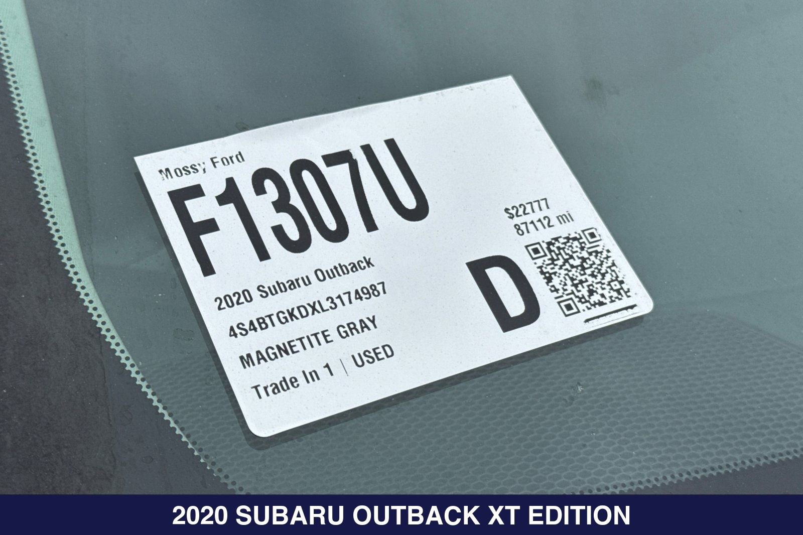 Used 2020 Subaru Outback Onyx Edition XT w/ Popular Package #2 AWD/4WD image 2