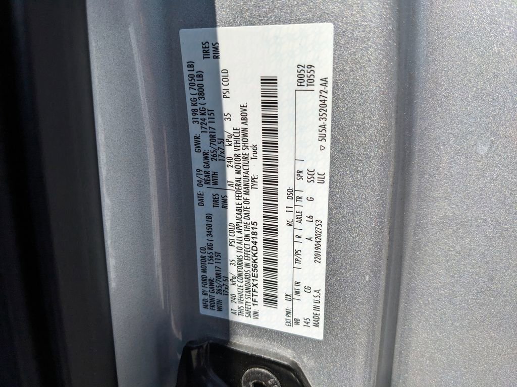 Certified 2019 Ford F150 XL w/ Equipment Group 101A Mid image 35