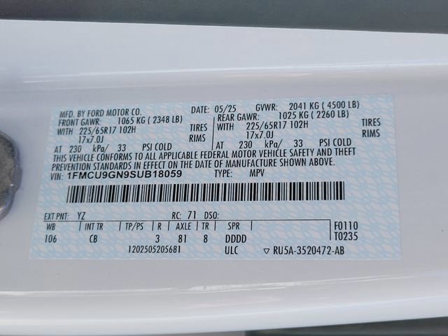 Certified 2025 Ford Escape Active image 17