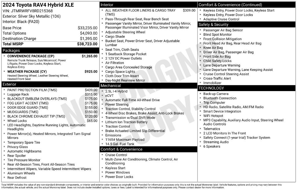 Used 2024 Toyota RAV4 XLE w/ Convenience Package AWD/4WD image 48