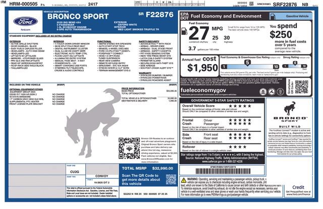Certified 2025 Ford Bronco Sport Big Bend AWD/4WD image 13