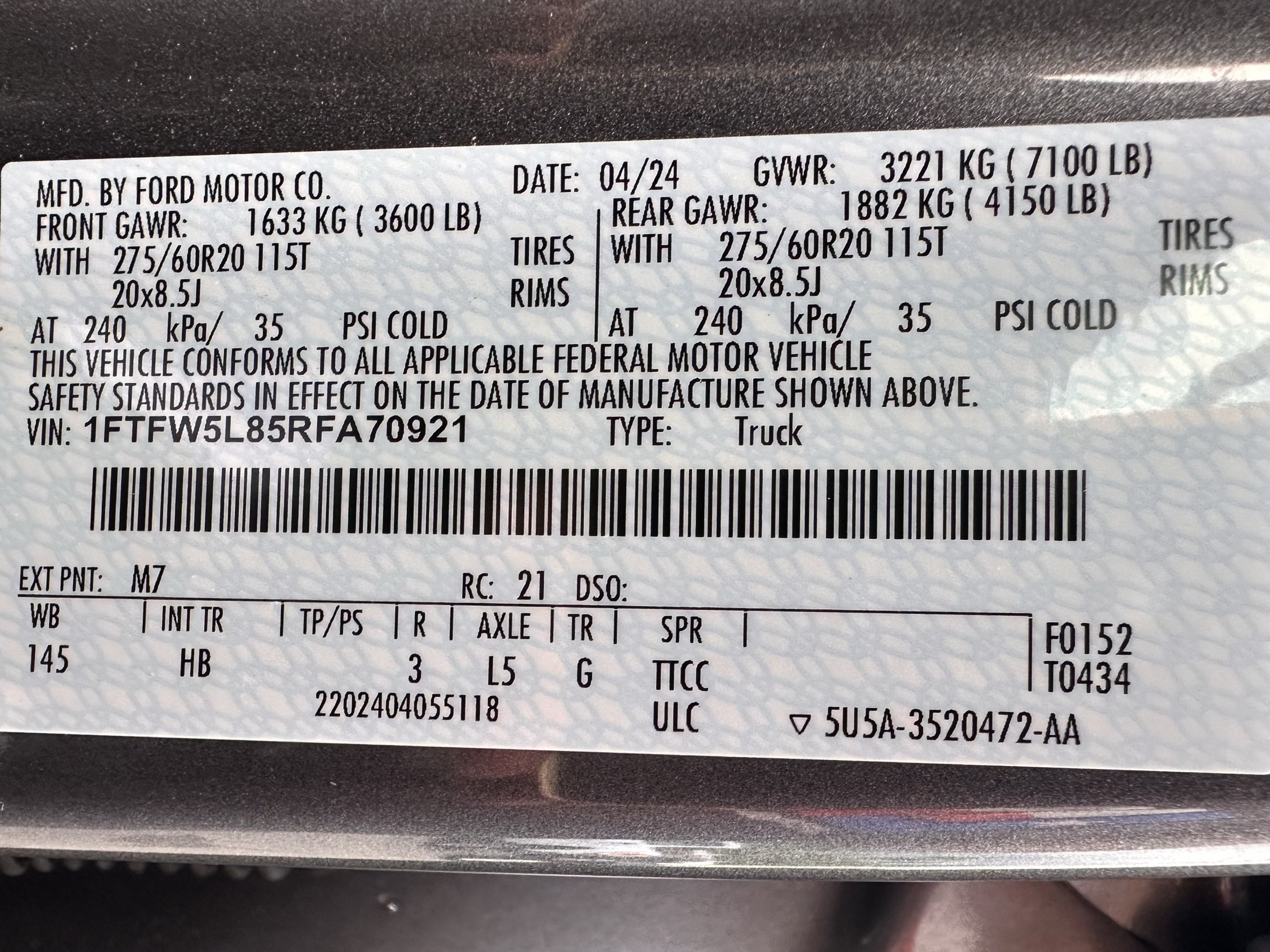 Certified 2024 Ford F150 Lariat w/ Bed Utility Package AWD/4WD image 29