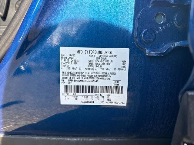 Certified 2022 Ford Explorer XLT image 19