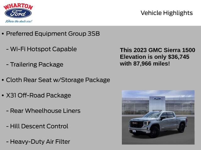 Used 2023 GMC Sierra 1500 Elevation w/ X31 Off-Road Package AWD/4WD image 26