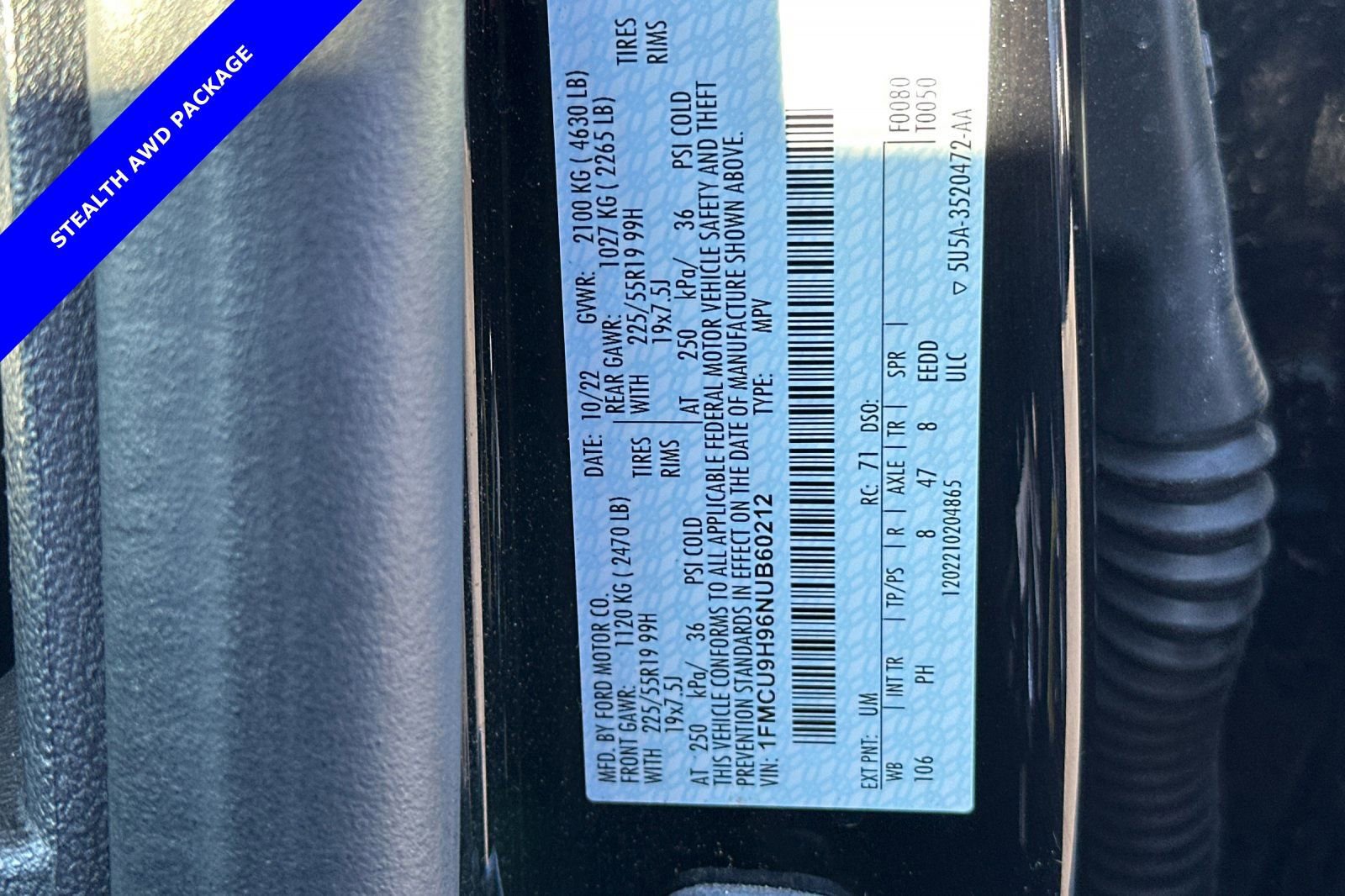 Certified 2022 Ford Escape SEL w/ SEL Stealth AWD Package image 29