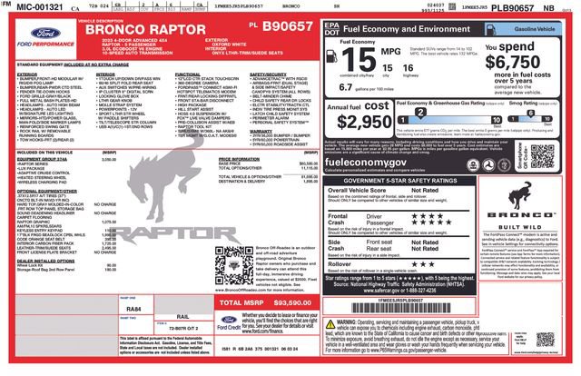 Certified 2023 Ford Bronco Raptor image 37