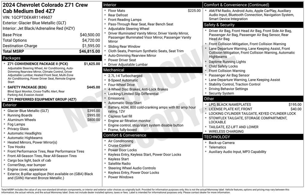 Used 2024 Chevrolet Colorado Z71 w/ Z71 Convenience Package 2 AWD/4WD image 15