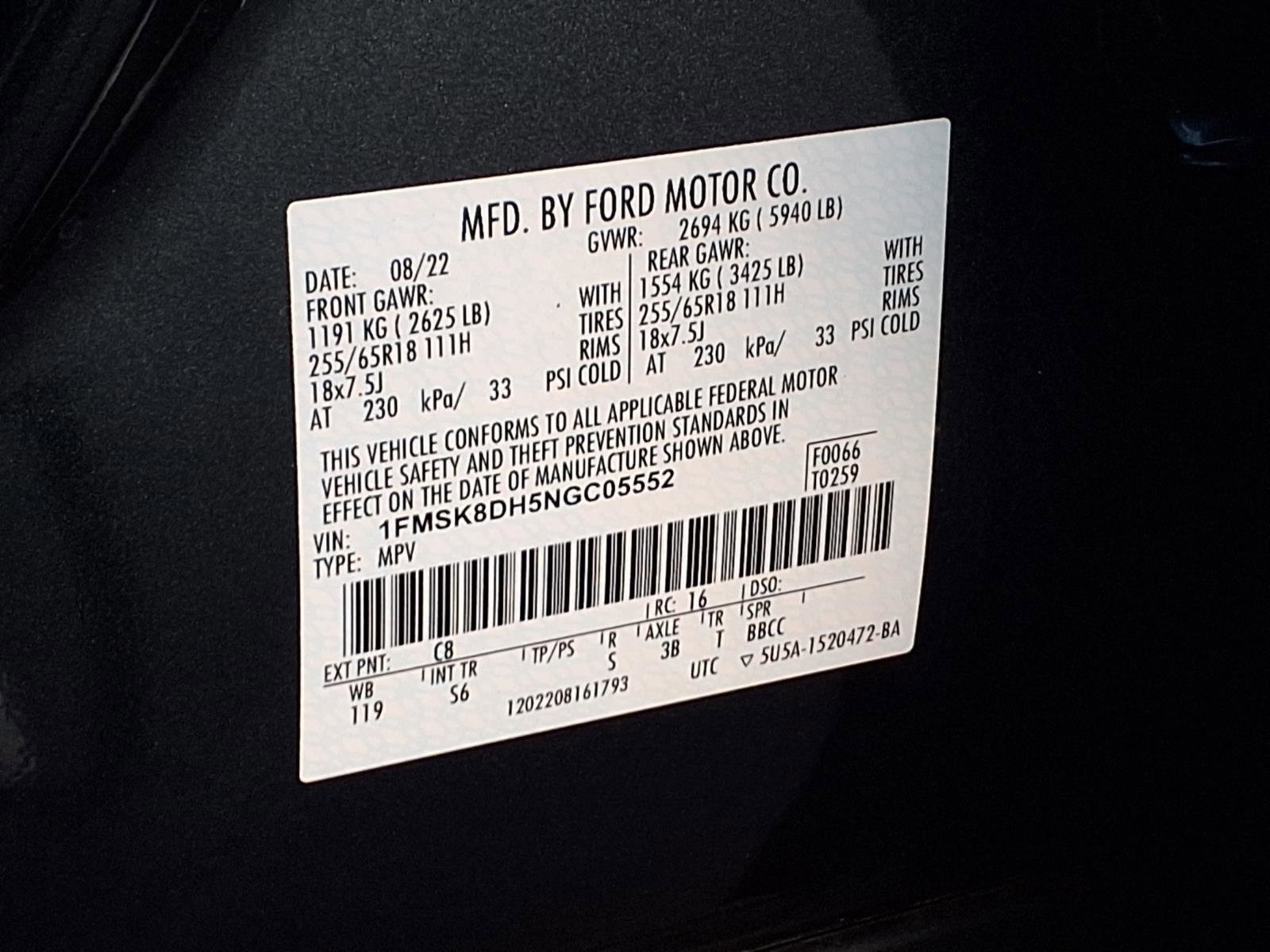 Certified 2022 Ford Explorer XLT w/ Equipment Group 202A image 25