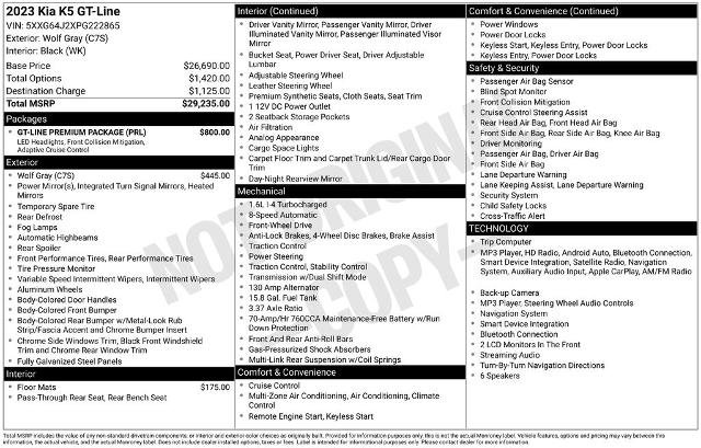 Used 2023 Kia K5 GT-Line w/ GT-Line Premium Package FWD image 5