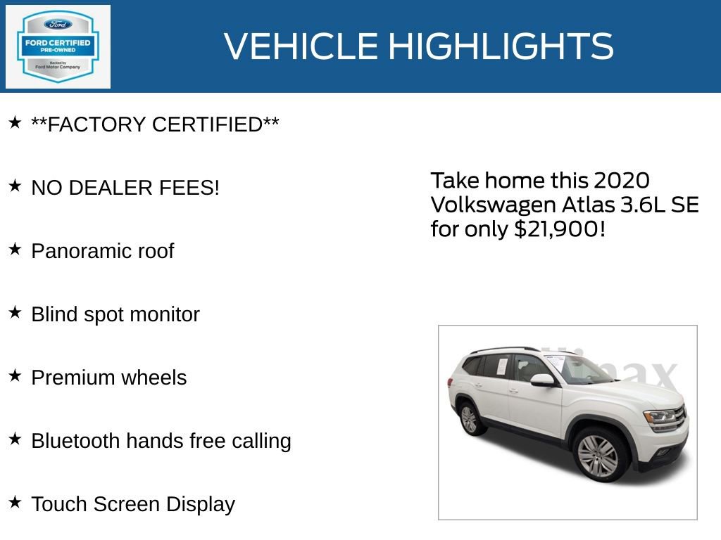 Used 2020 Volkswagen Atlas SE w/ Panoramic Sunroof Package image 13