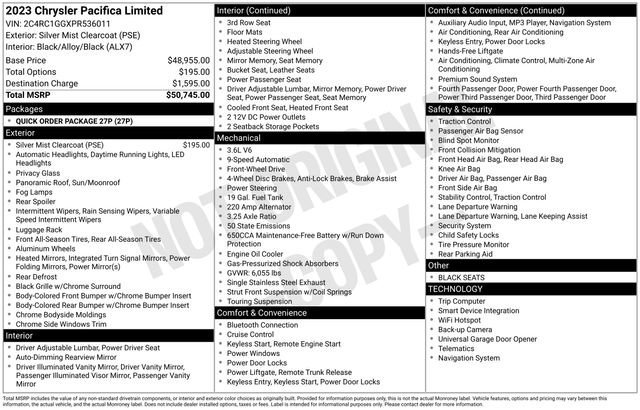 Used 2023 Chrysler Pacifica Limited image 45