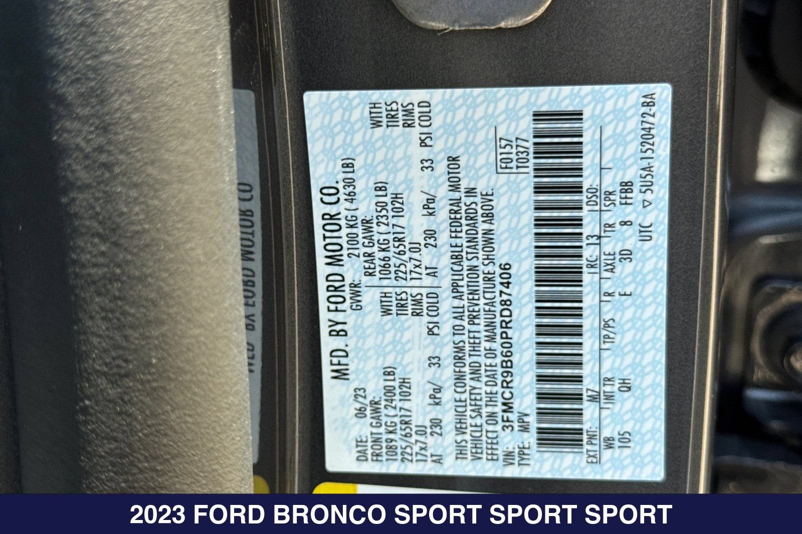 Certified 2023 Ford Bronco Sport Big Bend AWD/4WD image 30