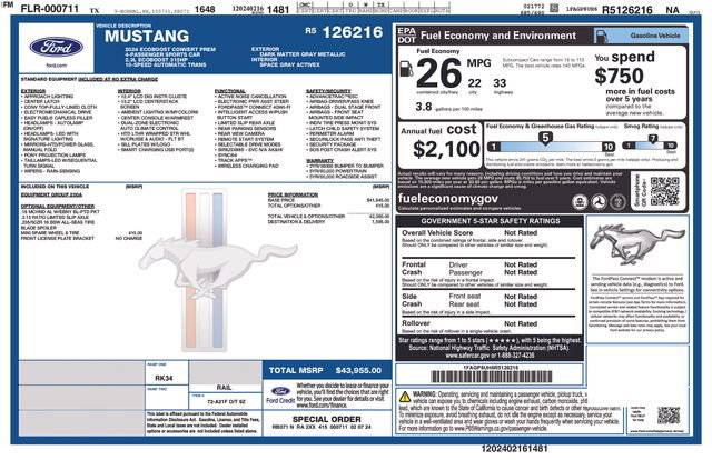 Certified 2024 Ford Mustang Premium RWD image 36