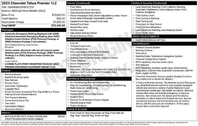 Used 2023 Chevrolet Tahoe Premier AWD/4WD image 4