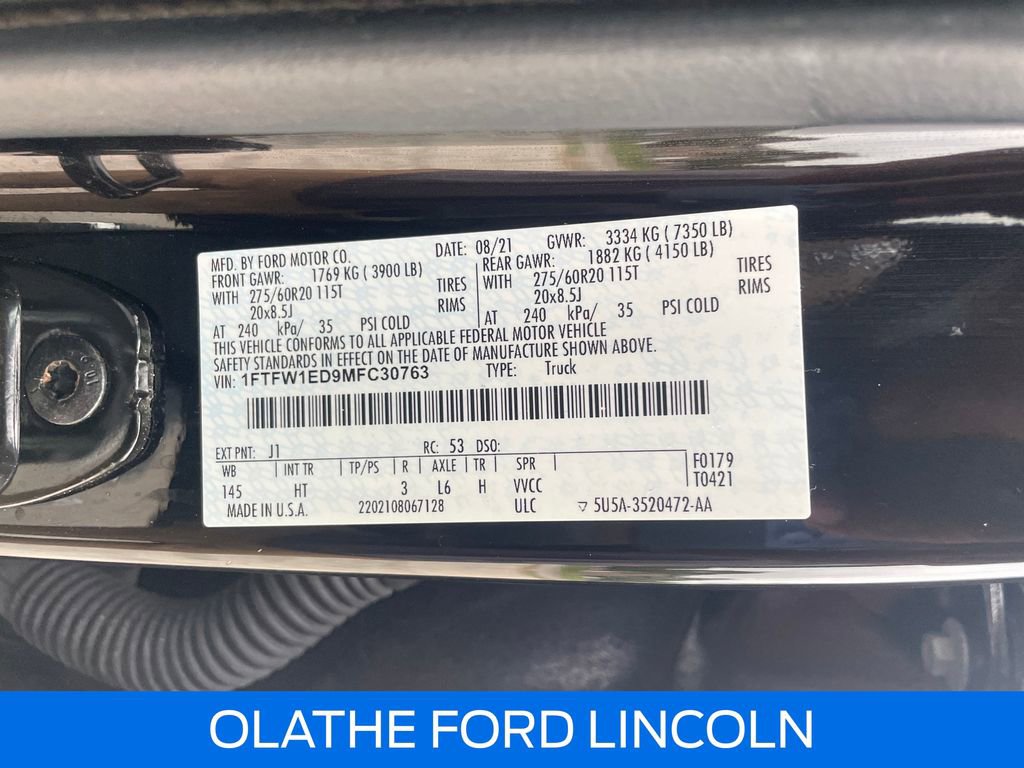 Certified 2021 Ford F150 Lariat w/ Equipment Group 502A High AWD/4WD image 16
