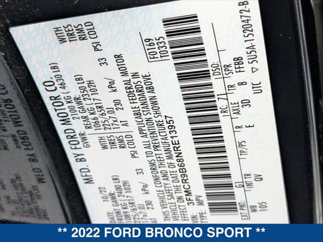 Certified 2022 Ford Bronco Sport Big Bend AWD/4WD image 24