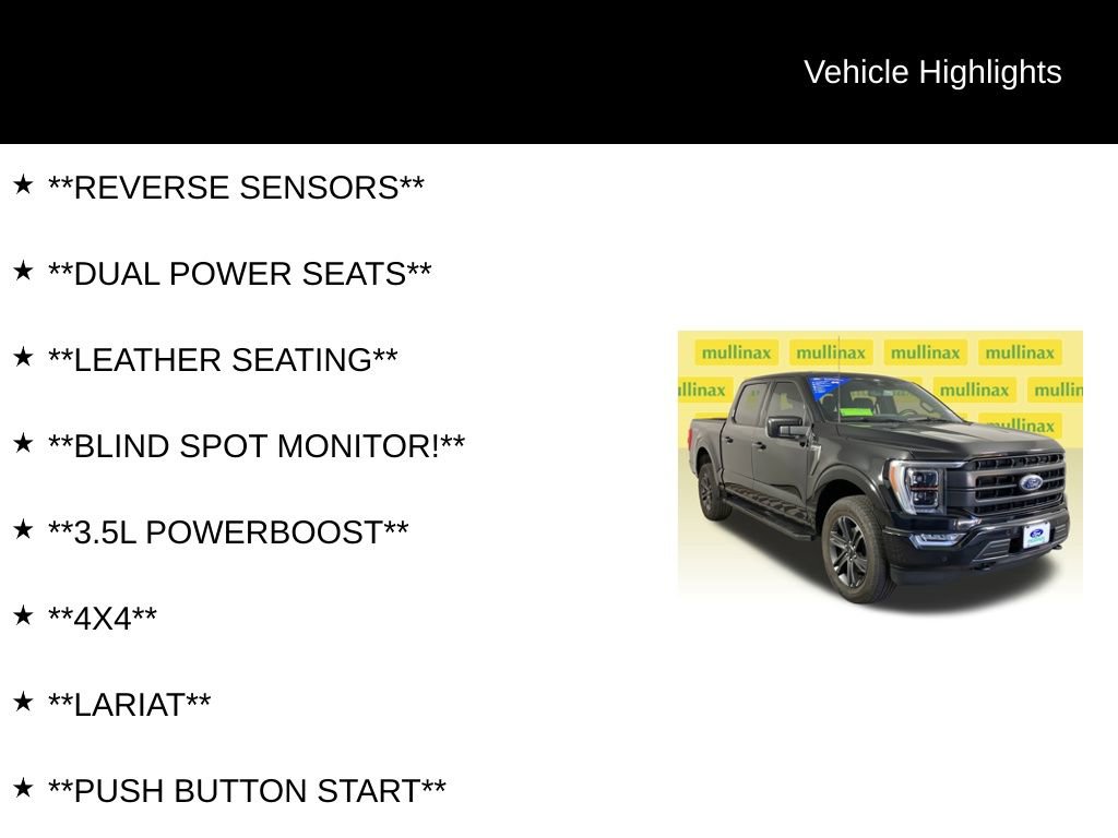 Certified 2023 Ford F150 Lariat w/ Equipment Group 502A High image 12