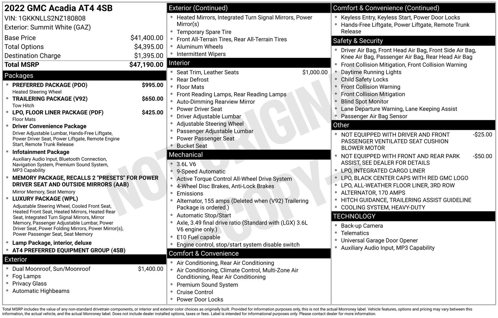 Used 2022 GMC Acadia AT4 w/ Preferred Package AWD/4WD image 4