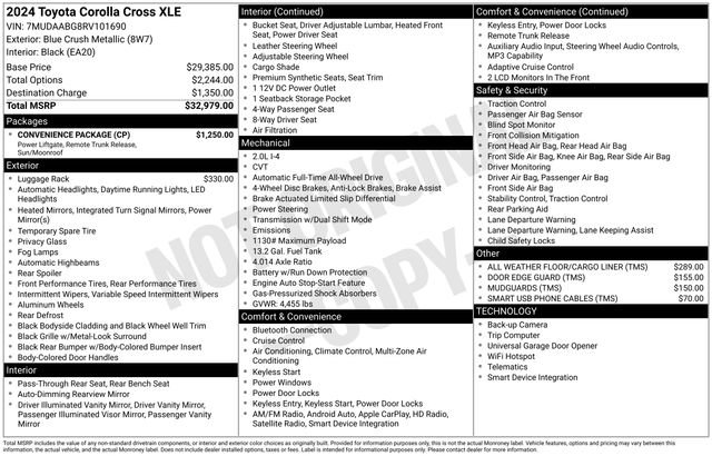 Used 2024 Toyota Corolla Cross XLE w/ Convenience Package AWD/4WD image 35