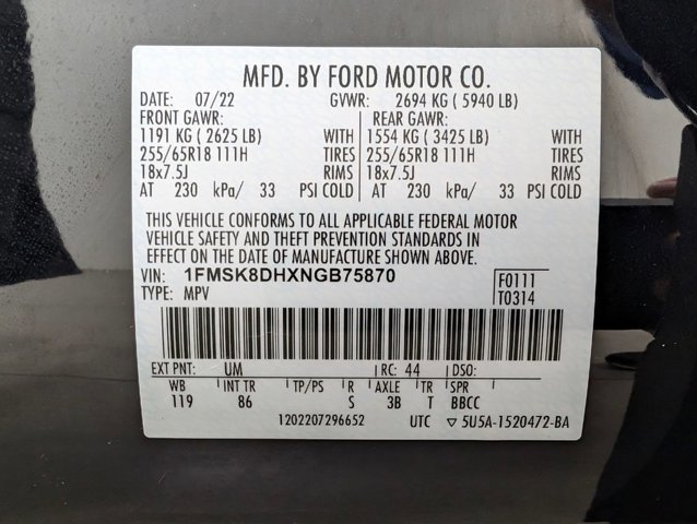 Certified 2022 Ford Explorer XLT image 8