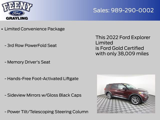 Certified 2022 Ford Explorer Limited AWD/4WD image 8