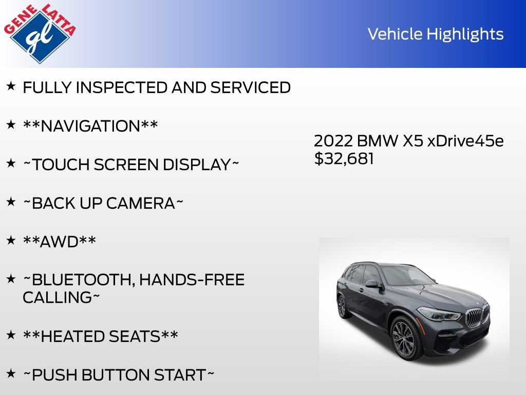 Used 2022 BMW X5 xDrive45e w/ M Sport Package AWD/4WD image 36