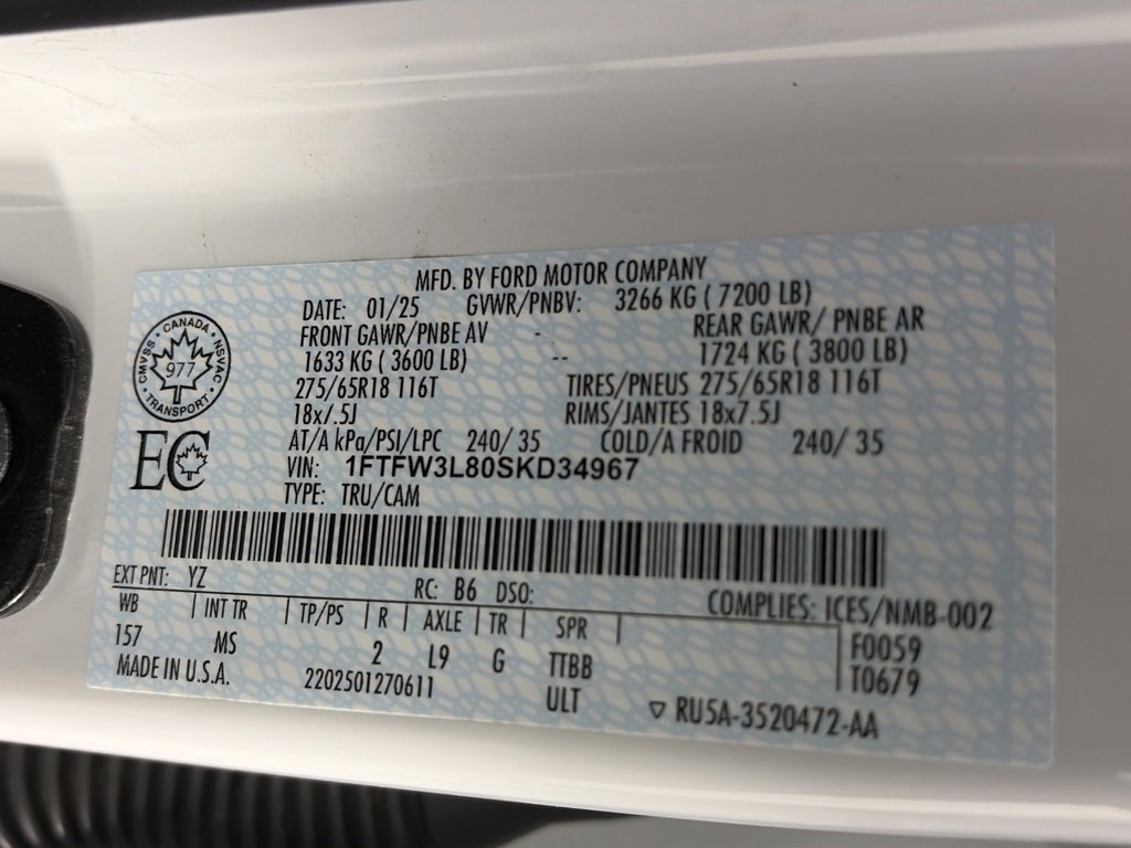 Certified 2025 Ford F150 XLT w/ Equipment Group 301A Standard image 9