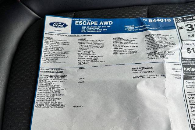 Certified 2023 Ford Escape ST-Line Select w/ Tech Pack #2 image 35