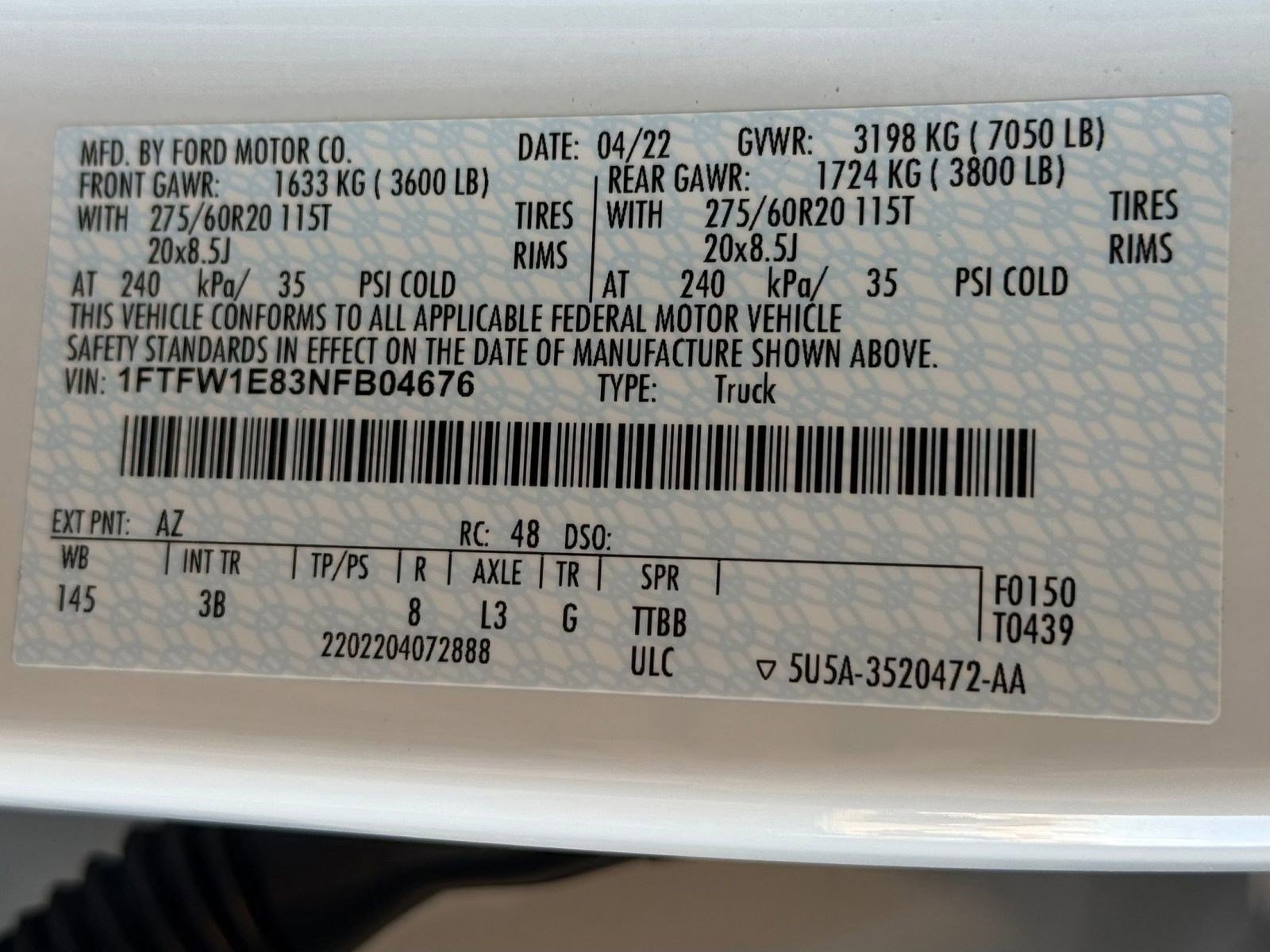 Certified 2022 Ford F150 Platinum w/ Equipment Group 701A High image 22