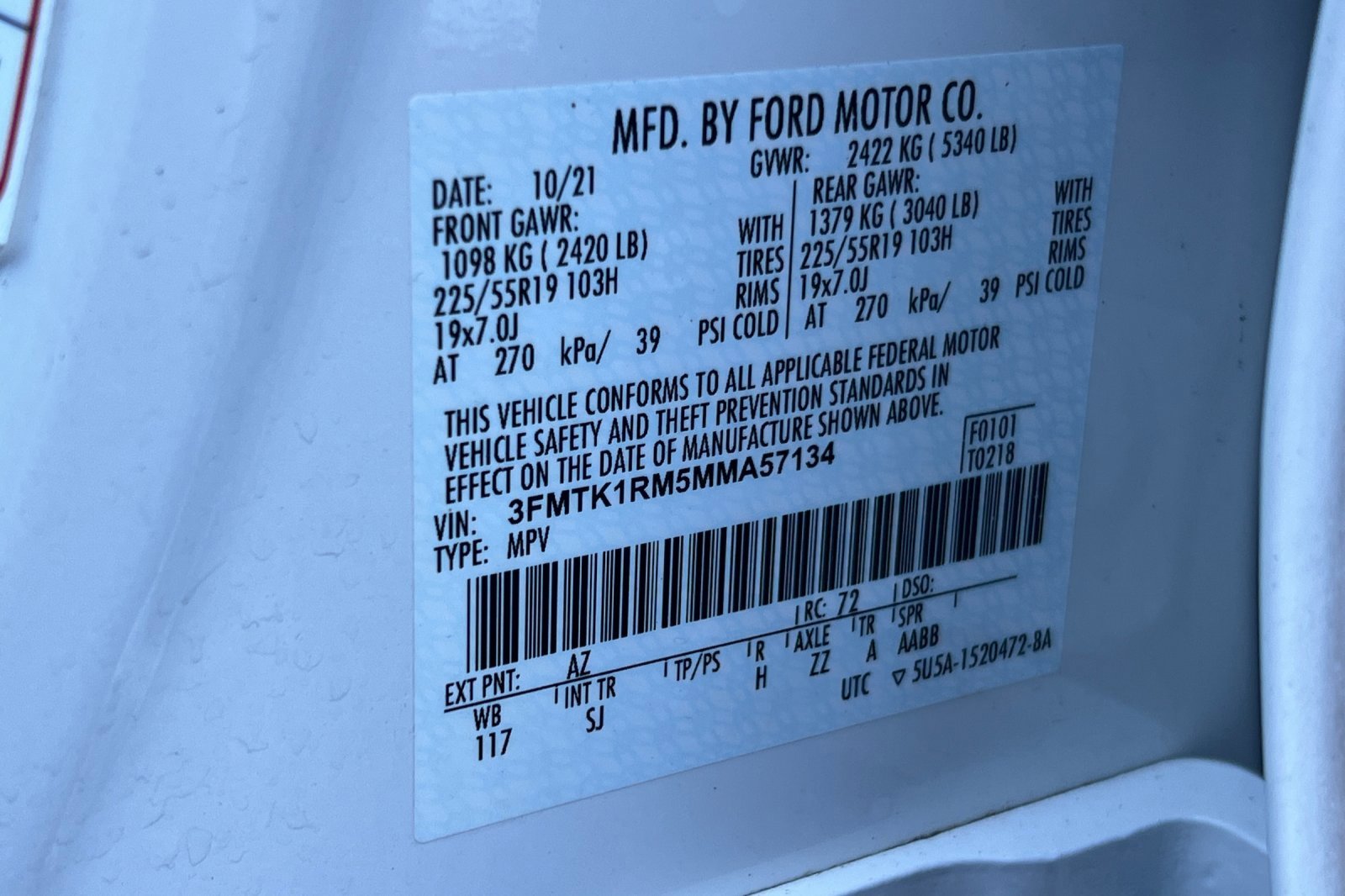 Certified 2021 Ford Mustang Mach-E Select w/ Comfort/Appearance Package image 55