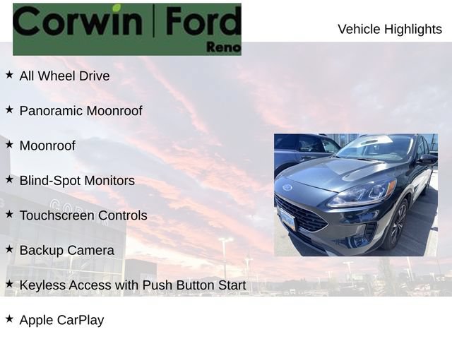 Certified 2022 Ford Escape SE w/ SE Sport Appearance Package AWD/4WD image 7