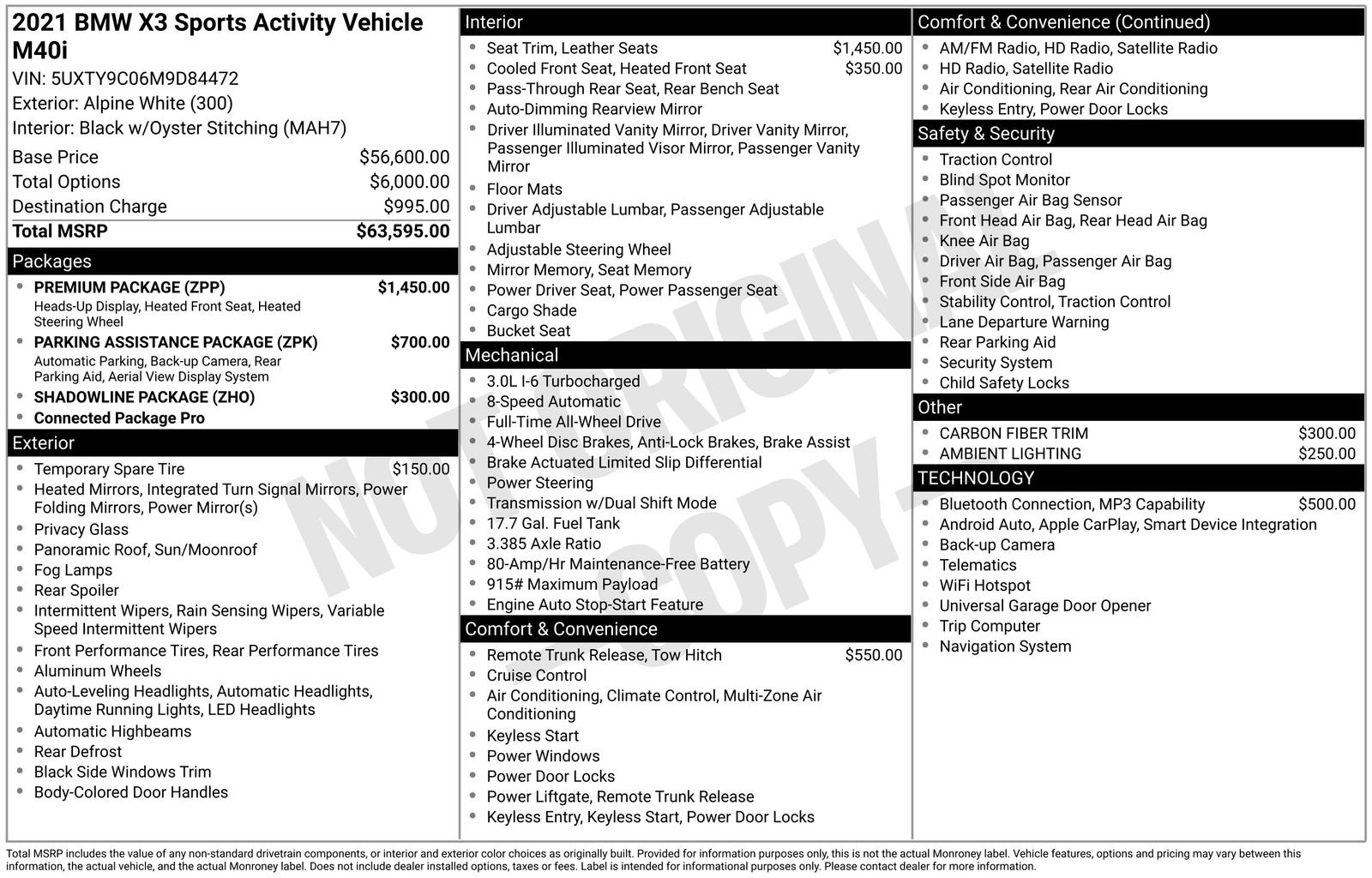 Used 2021 BMW X3 M40i w/ Premium Package image 4