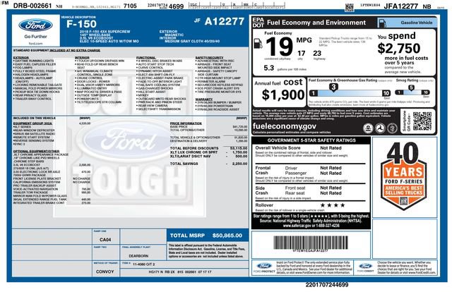 Certified 2018 Ford F150 XLT w/ Equipment Group 302A Luxury image 2