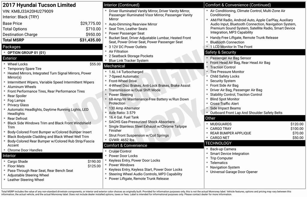 Used 2017 Hyundai Tucson Limited image 1