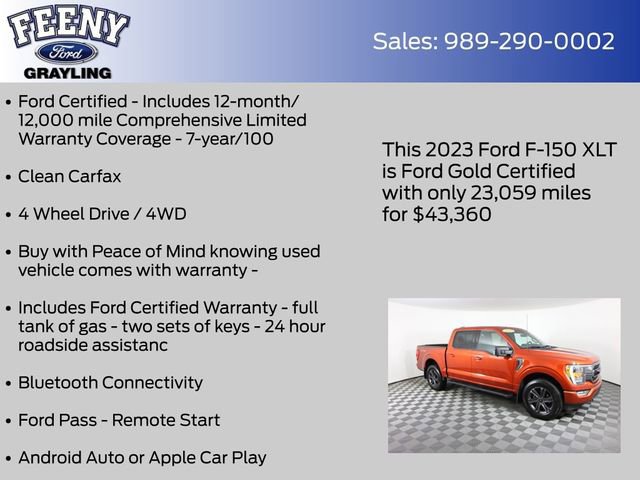 Certified 2023 Ford F150 XLT w/ Equipment Group 302A High image 10
