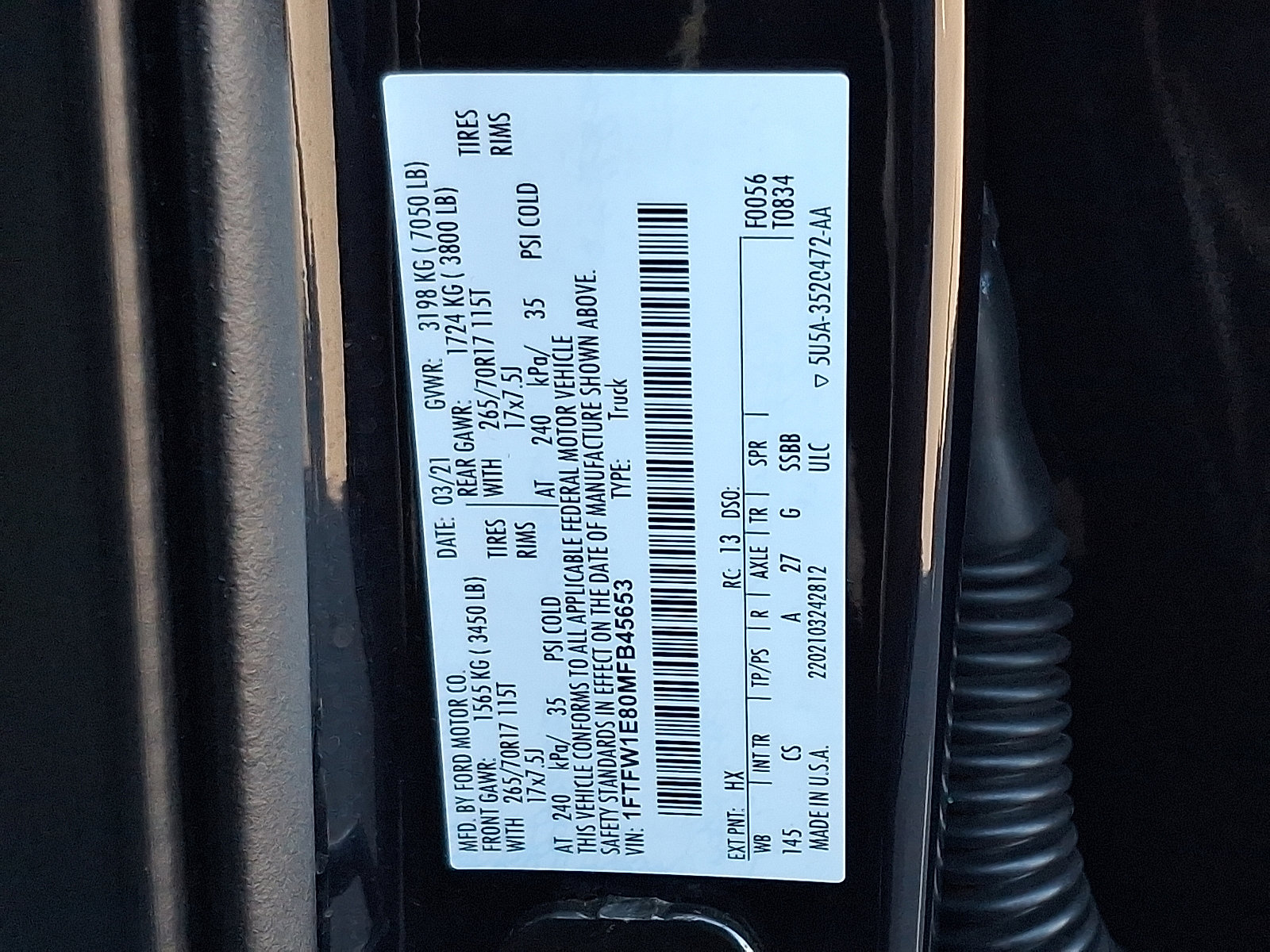 Certified 2021 Ford F150 XL w/ Equipment Group 101A High image 27