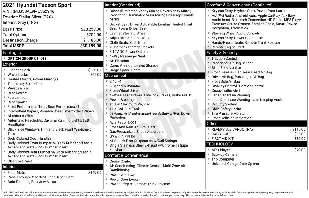 Used 2021 Hyundai Tucson Sport image 5