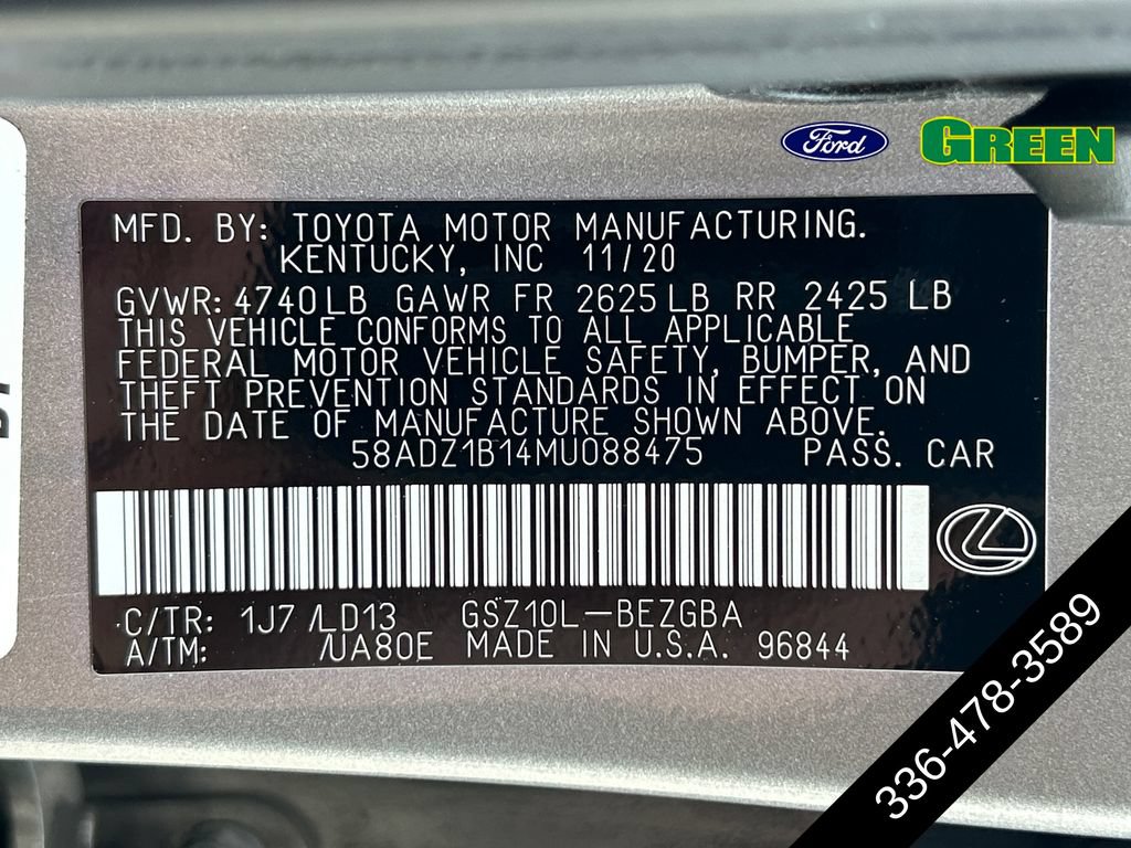 Used 2021 Lexus ES 350 w/ Premium Package FWD image 17