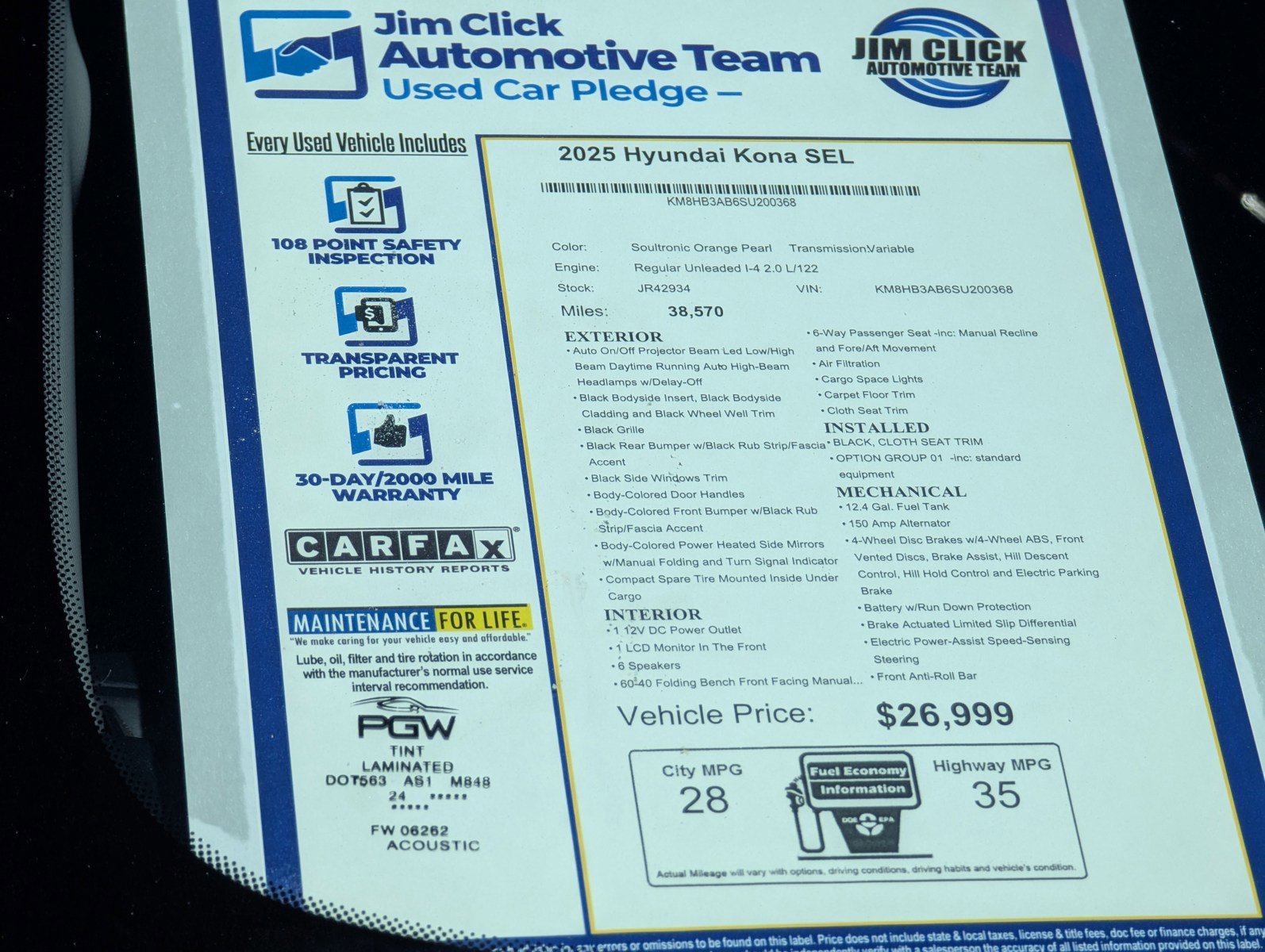 Used 2025 Hyundai Kona SEL FWD image 13
