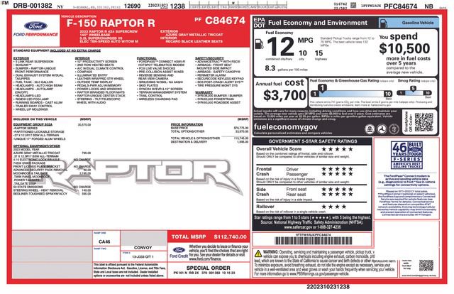 Certified 2023 Ford F150 Raptor w/ Equipment Group 802A Raptor R AWD/4WD image 24