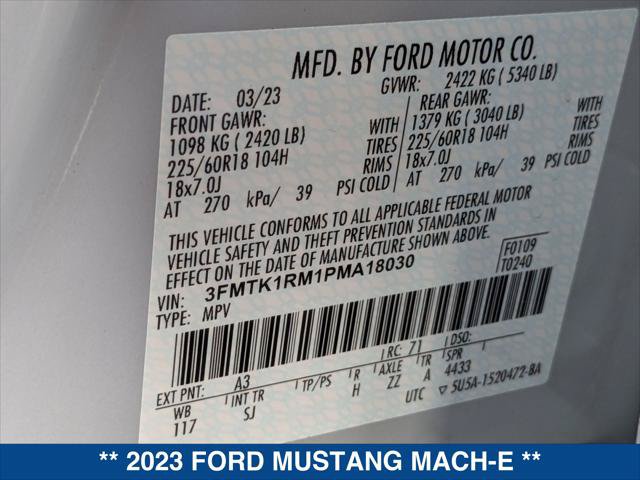 Certified 2023 Ford Mustang Mach-E Select RWD image 23