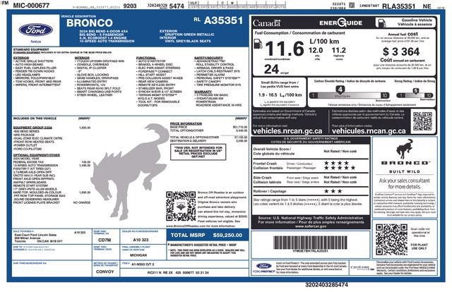 Certified 2024 Ford Bronco Big Bend AWD/4WD image 36