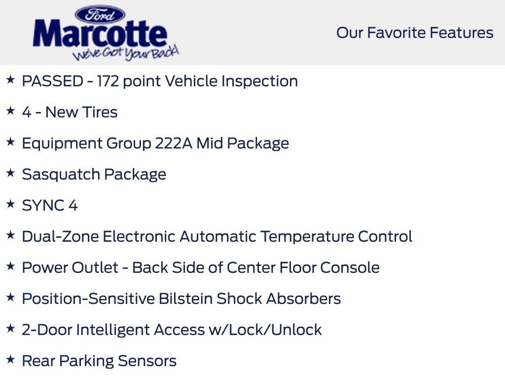 Certified 2022 Ford Bronco Big Bend w/ Sasquatch Package image 34