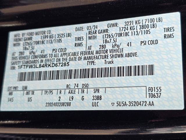 Certified 2024 Ford F150 XLT w/ Equipment Group 302A MID AWD/4WD image 35