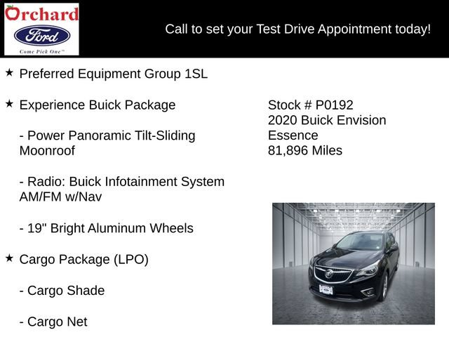 Used 2020 Buick Envision Essence w/ Experience Buick Package AWD/4WD image 7